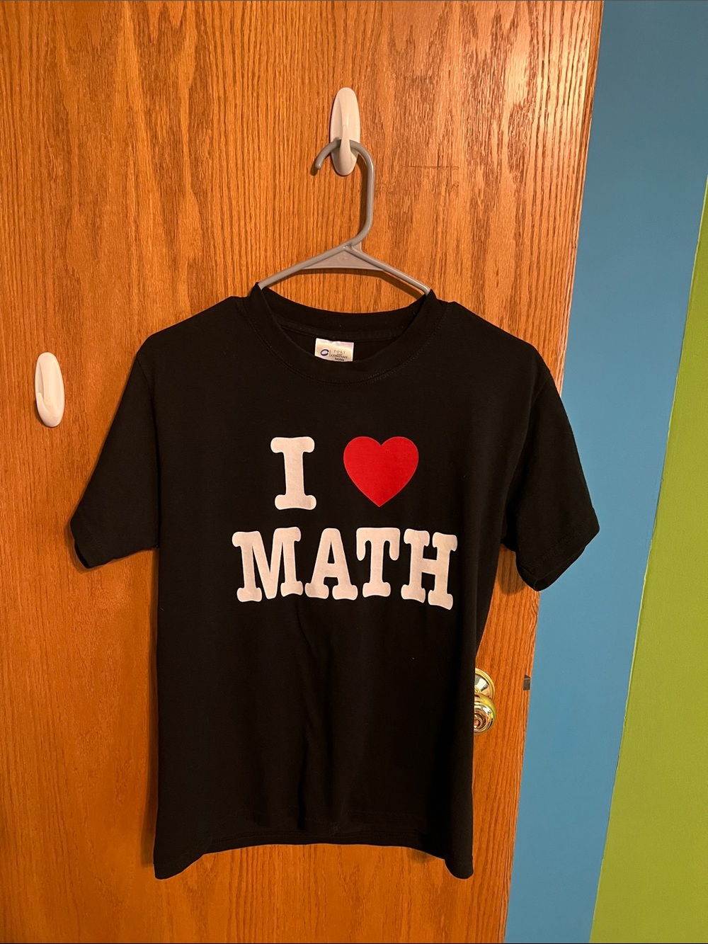 Black "I ♥ Math" Graphic T-Shirt Adult Small